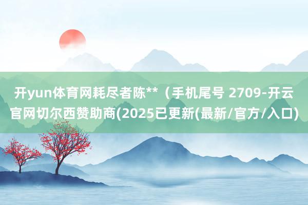 开yun体育网耗尽者陈**（手机尾号 2709-开云官网切尔西赞助商(2025已更新(最新/官方/入口)