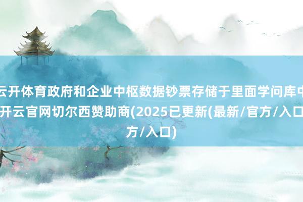 云开体育政府和企业中枢数据钞票存储于里面学问库中-开云官网切尔西赞助商(2025已更新(最新/官方/入口)