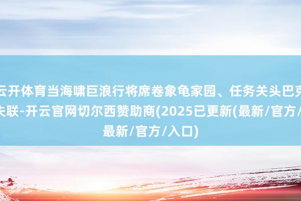 云开体育当海啸巨浪行将席卷象龟家园、任务关头巴克队长失联-开云官网切尔西赞助商(2025已更新(最新/官方/入口)