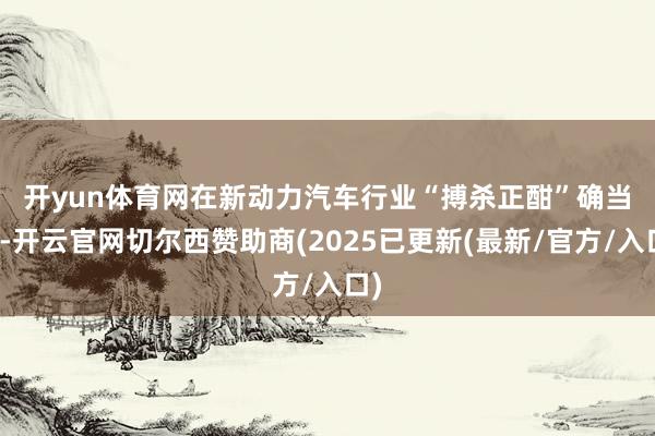 开yun体育网 在新动力汽车行业“搏杀正酣”确当下-开云官网切尔西赞助商(2025已更新(最新/官方/入口)