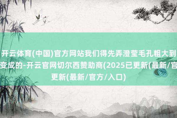 开云体育(中国)官方网站我们得先弄澄莹毛孔粗大到底是怎么变成的-开云官网切尔西赞助商(2025已更新(最新/官方/入口)